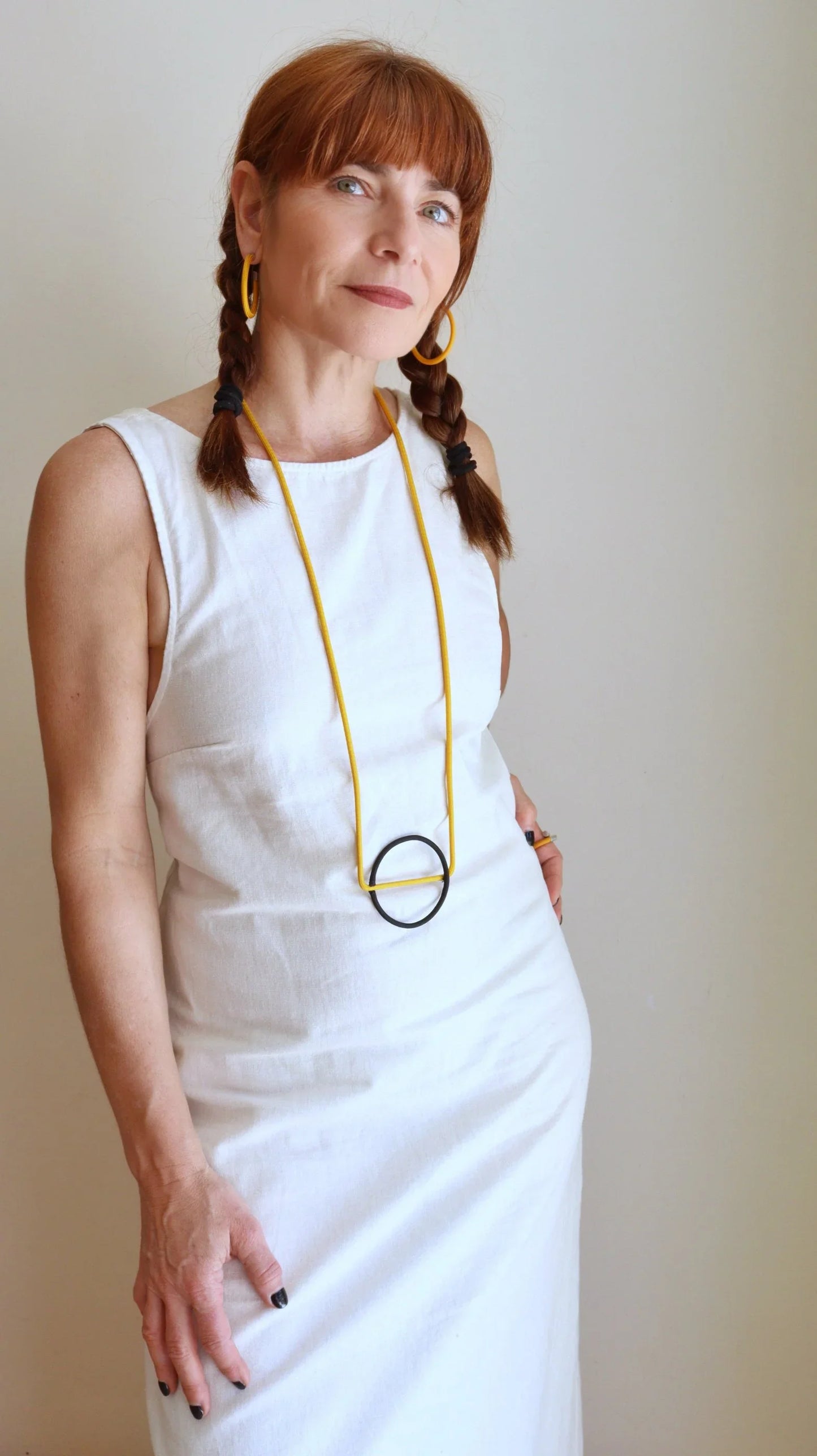 Linea 21: Geometric Duotone Necklace | Modern Minimalist Jewelry