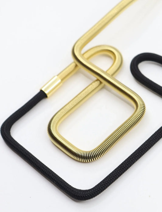 Linea 26: Geometric Monochrome Necklace | Modern Minimalist Jewelry