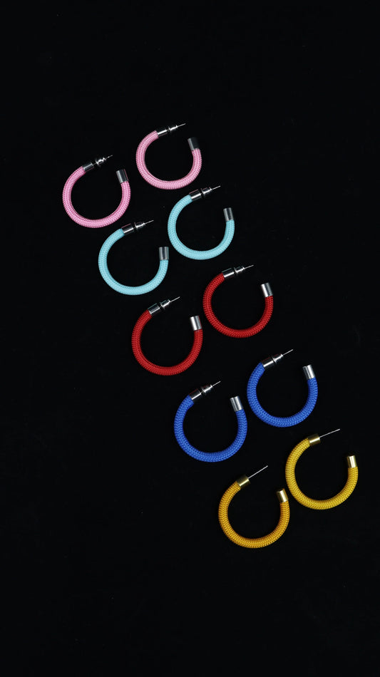 Colorful Hoops Earrings - Minimalist Modern Jewelry - Create matching sets