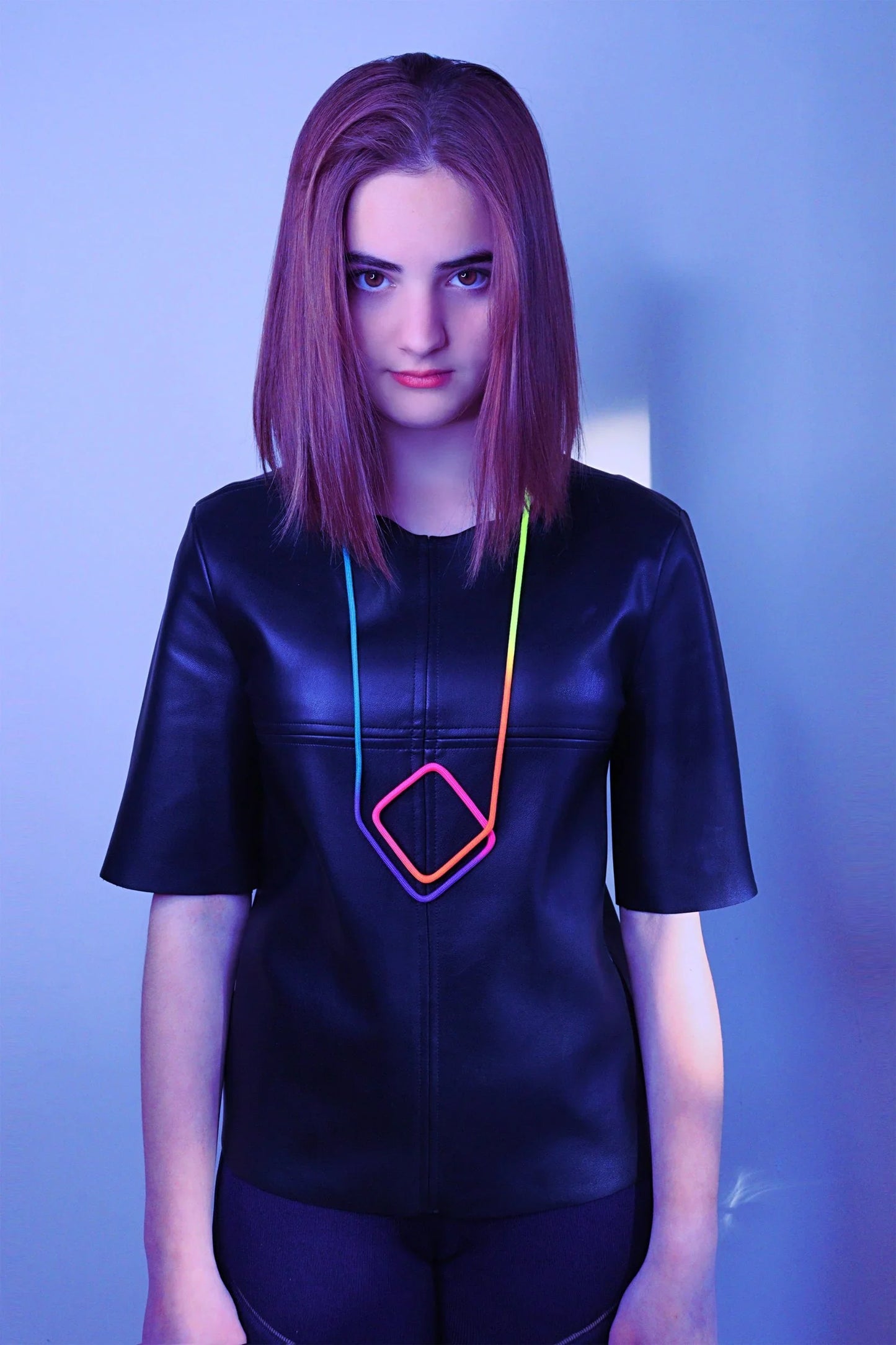 Linea 38: Diamond Rainbow Necklace | Modern Minimalist Jewelry