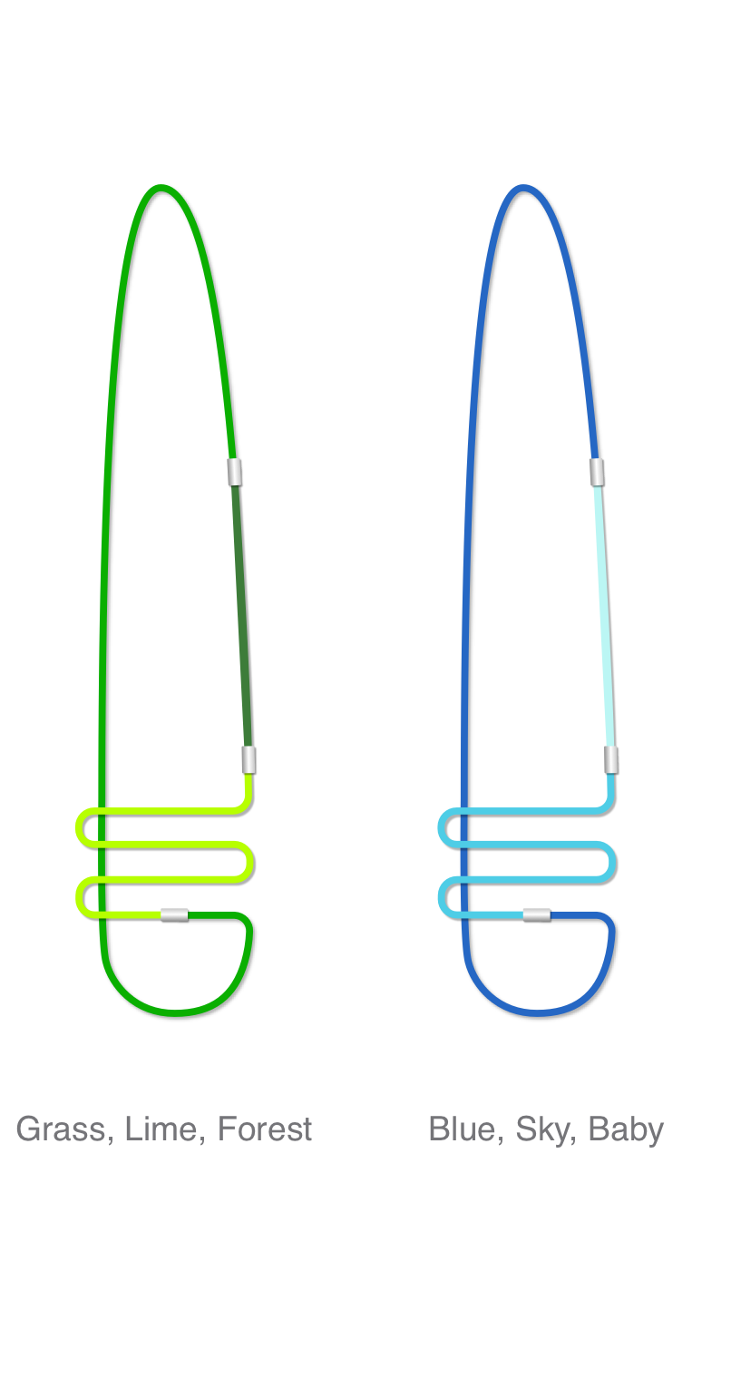 Linea 7: Geometric tri-color Necklace | Modern Minimalist Jewelry