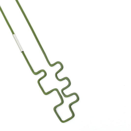 Linea 41: Geometric Monochrome Necklace | Modern Minimalist Jewelry