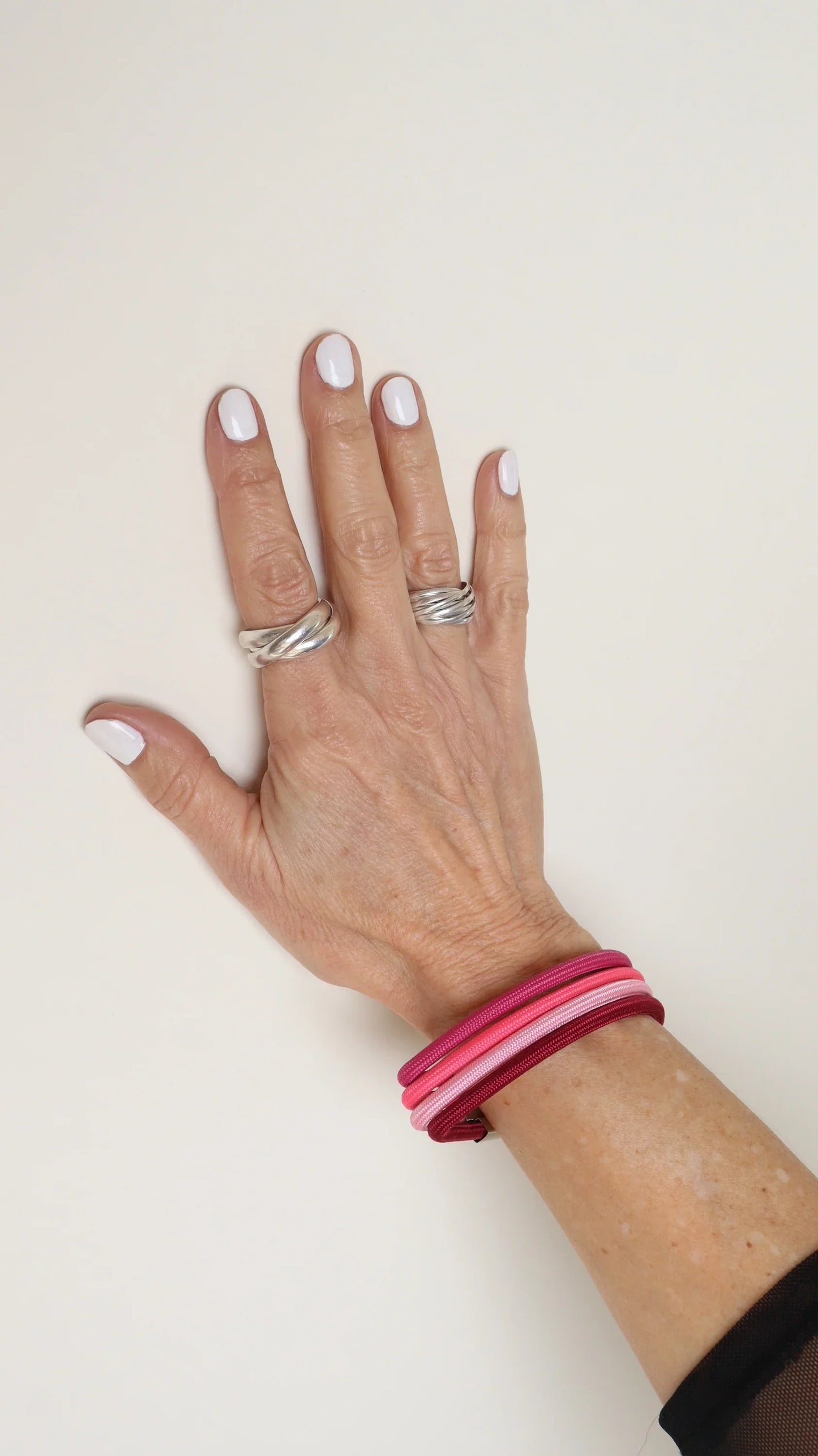 Rainbow Color Bangle Bracelets - Half Moon Shape - Set of 3, 6, or 9