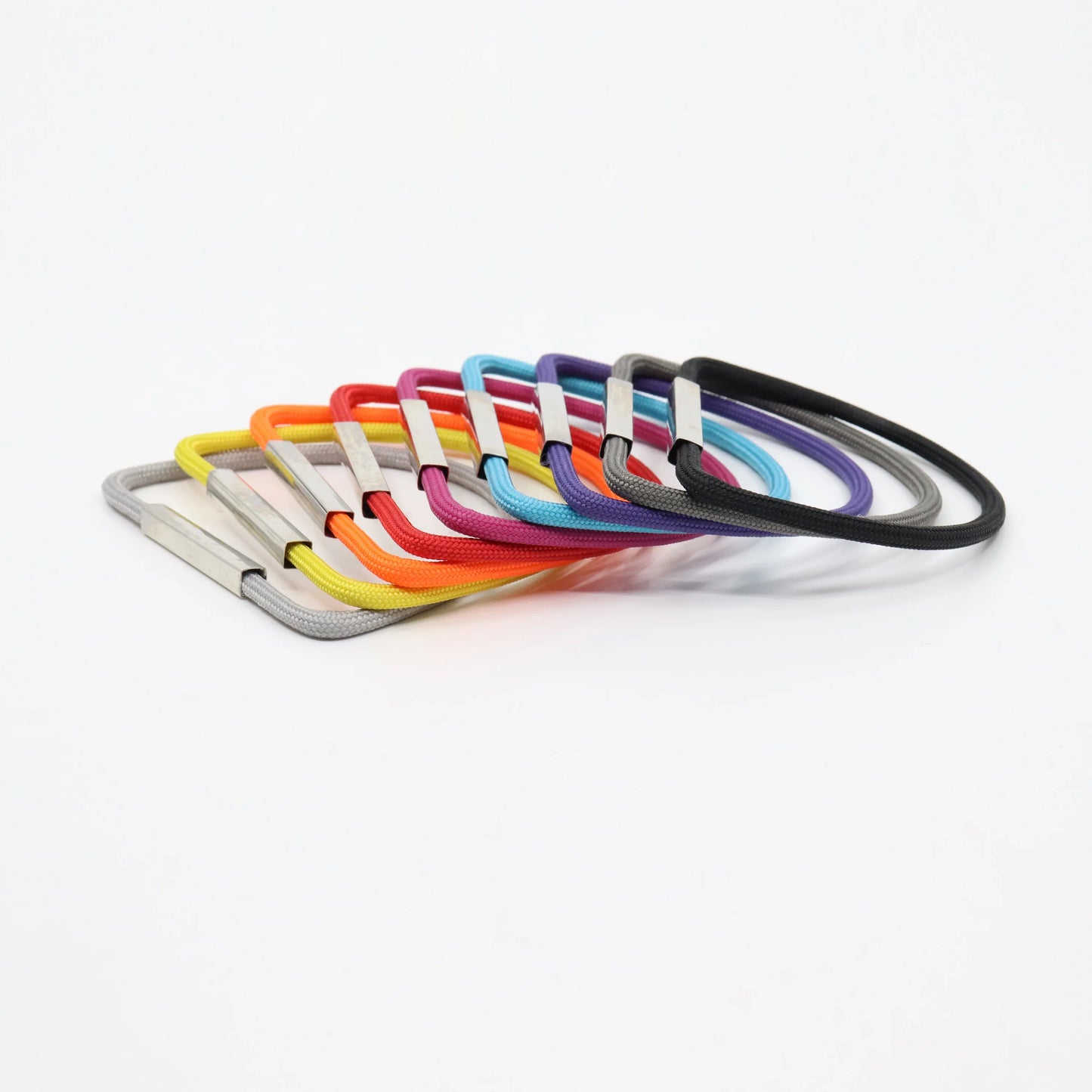 Rainbow Color Bangle Bracelets - Half Moon Shape - Set of 3, 6, or 9