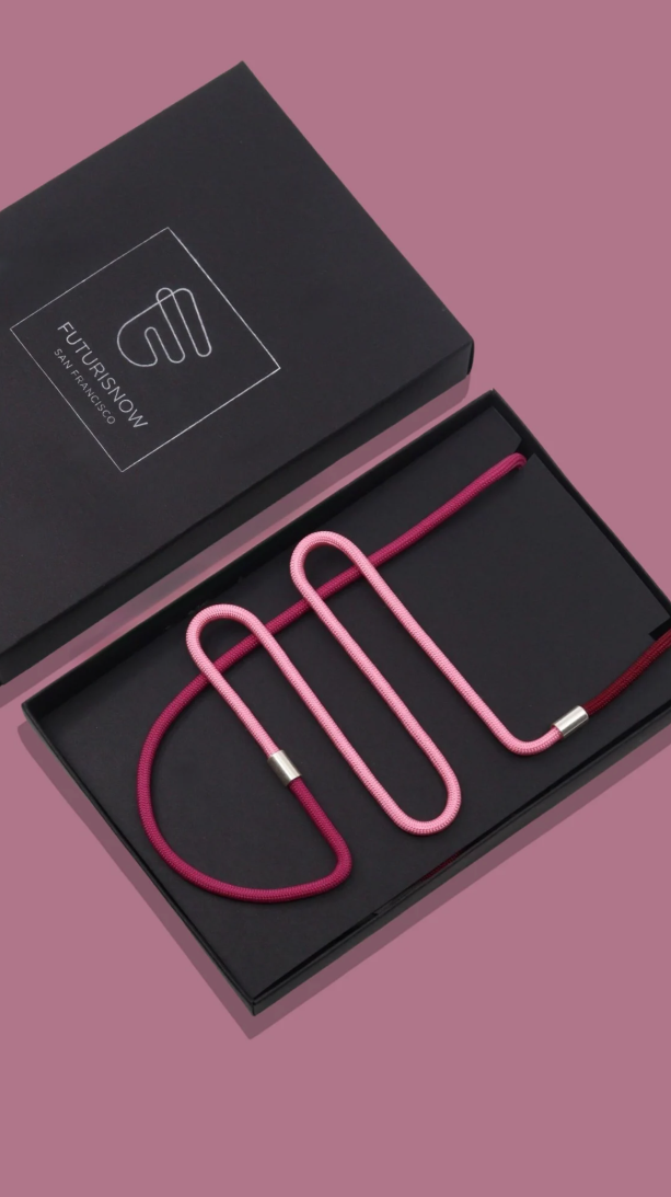 Linea 7: Geometric tri-color Necklace | Modern Minimalist Jewelry