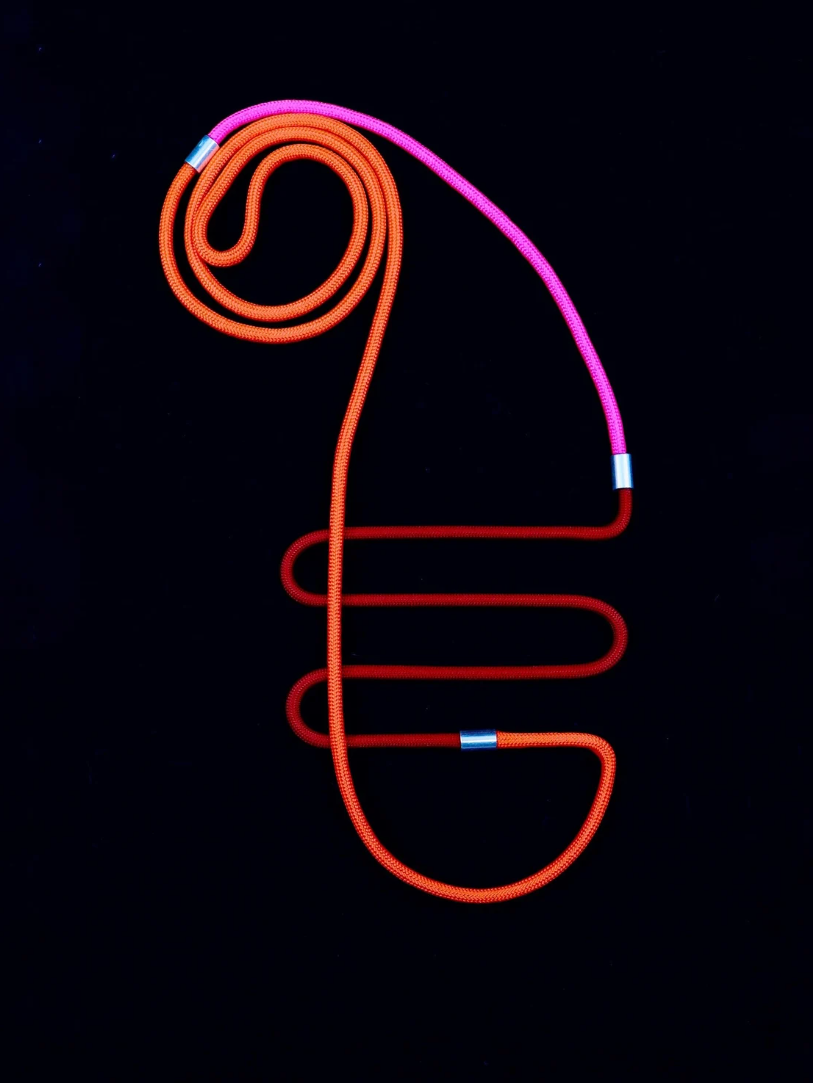 Linea 7: Geometric tri-color Necklace | Modern Minimalist Jewelry