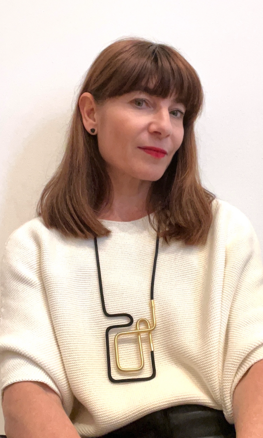 Linea 26: Geometric Monochrome Necklace | Modern Minimalist Jewelry