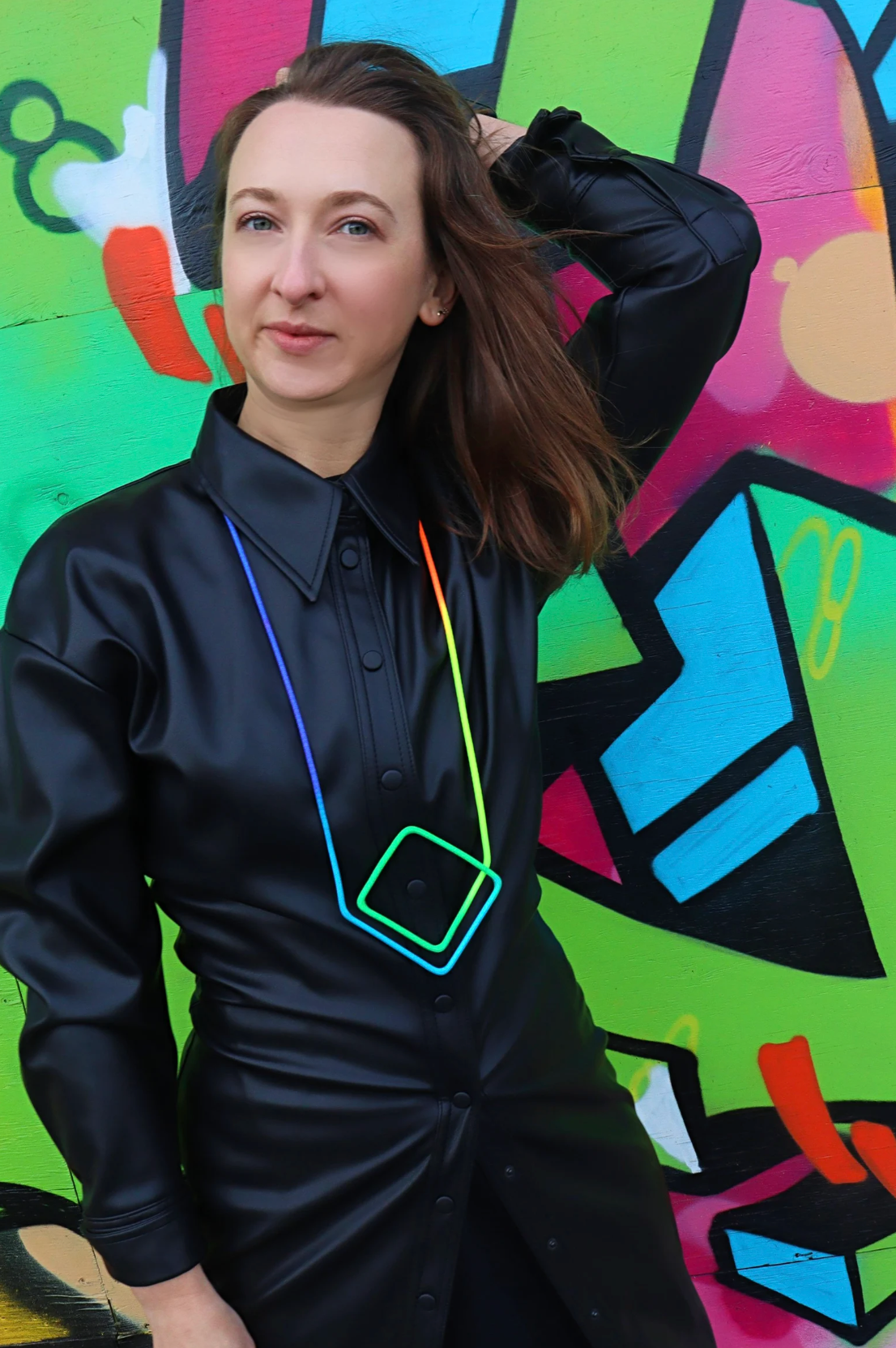 Linea 38: Diamond Rainbow Necklace | Modern Minimalist Jewelry