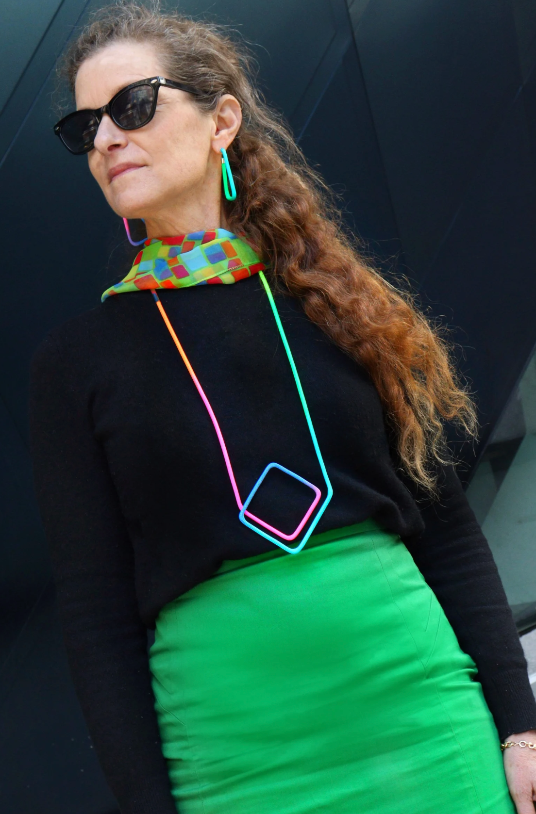 Linea 38: Diamond Rainbow Necklace | Modern Minimalist Jewelry