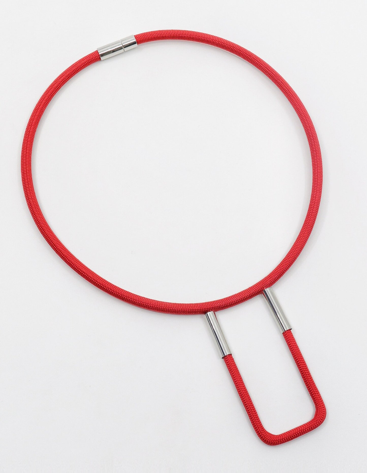 Linea U: Geometric Short Monochrome Necklace | Modern Minimalist Jewelry