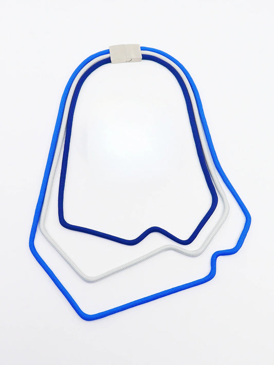 Linea 42: Geometric tri-color Necklace | Contemporary Minimalist Jewelry