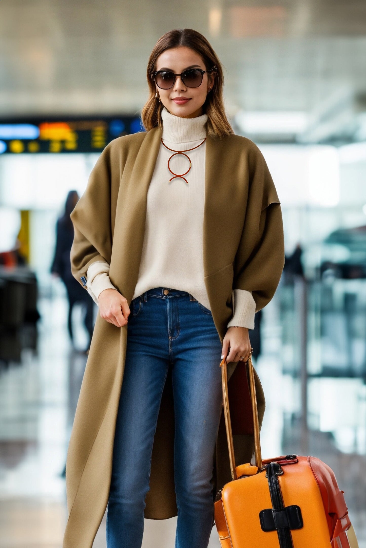 Linea 4: Geometric Short Monochrome Necklace | Modern Minimalist Jewelry